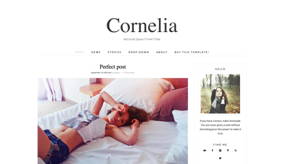 Cornelia theme giveaway