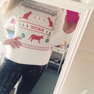 MEOWY Christmas sweater // stephanieorefice.net